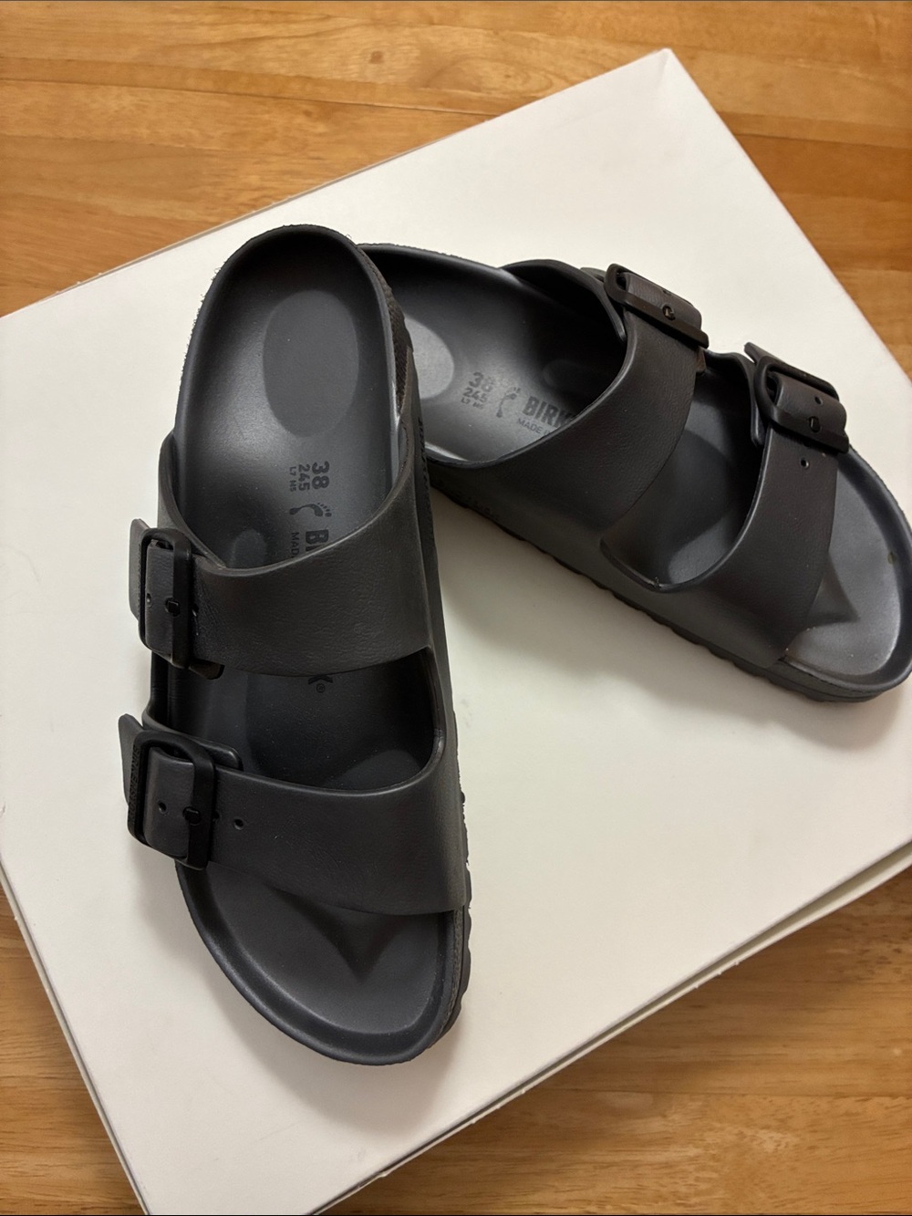 Birkenstock Unisex Two-Strap Black EVA Sandals